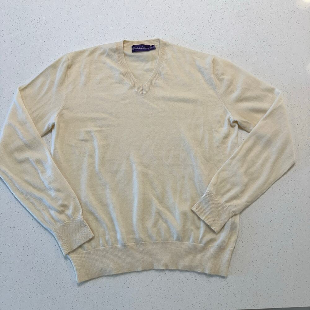Sz S Ralph Lauren Mens Cashmere Sweater Made in Italy Purple Label